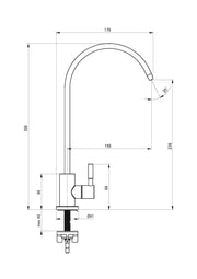 Deante Swan Neck Single Flow Drinking Water Tap - Filter Flair