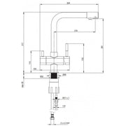 Deante Vista 3 Way Filtered Water Tap in Chrome - Filter Flair