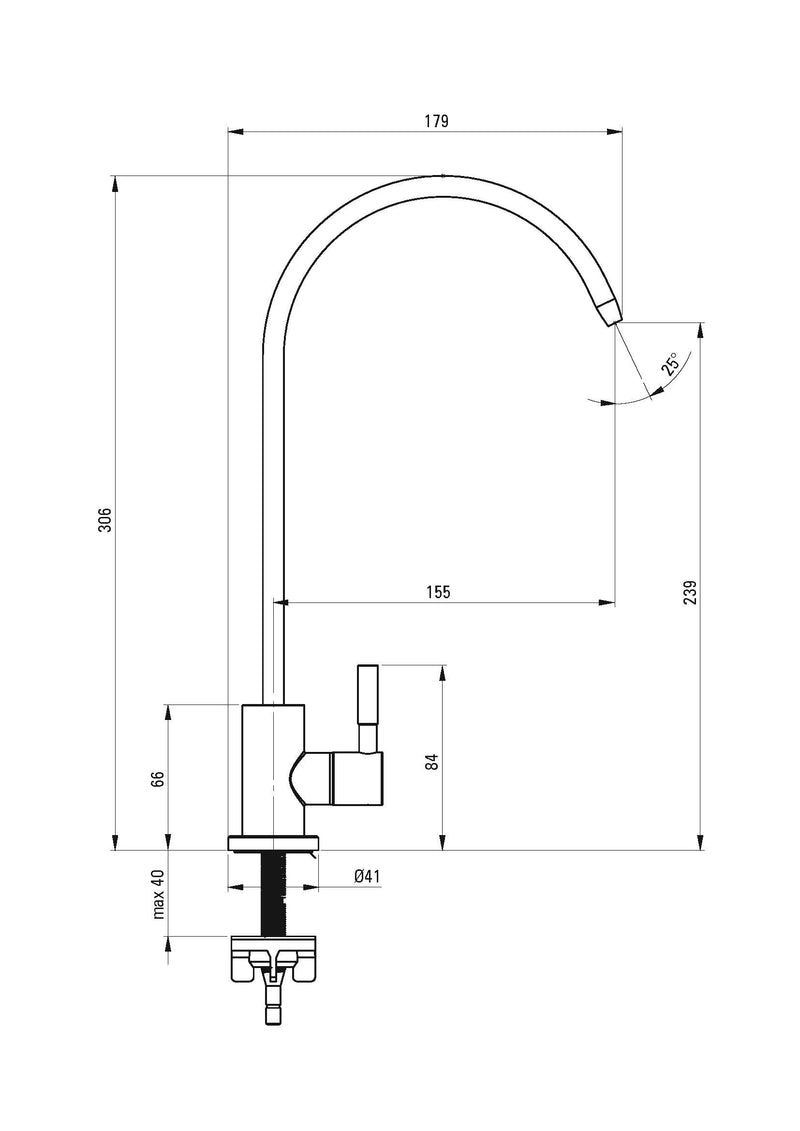 Deante Swan Neck Single Flow Drinking Water Tap