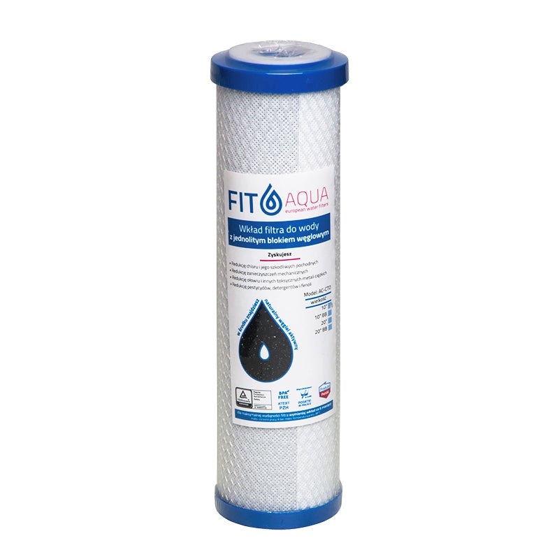 Fit Aqua 10" Carbon Block Filter Cartridge - 10" x 2.5" - Filter Flair