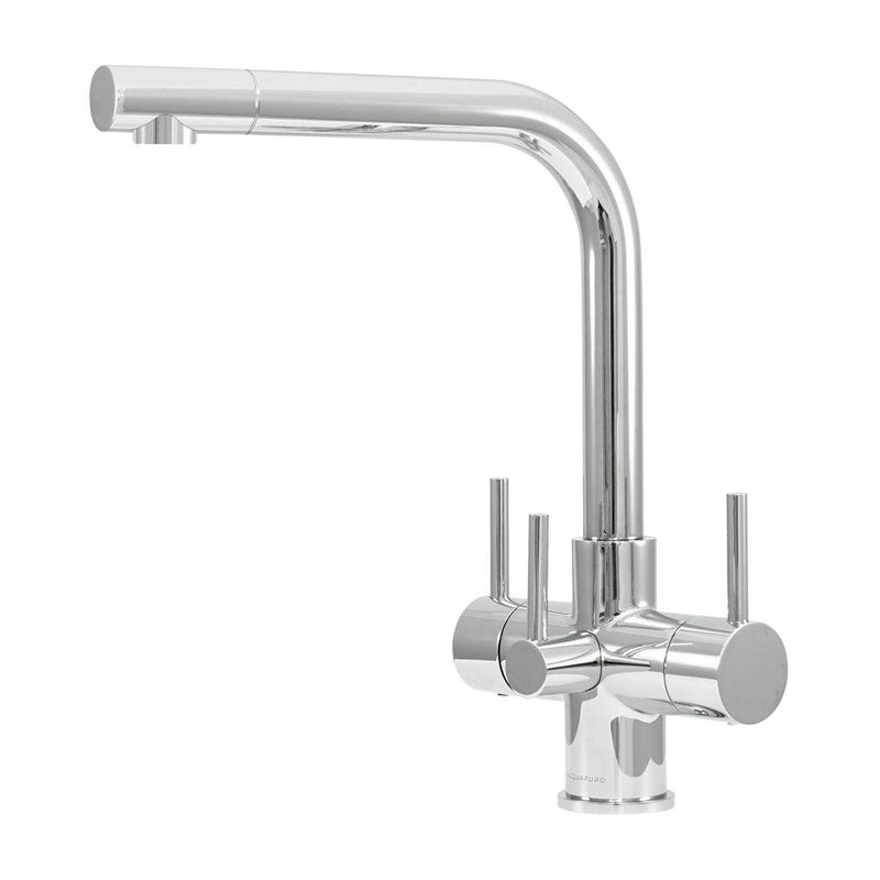 Acquapuro Sorrento 3 Way Filtered Water Tap in Chrome - Triple Lever - Filter Flair