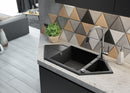 Deante Aster Swan Neck 3 Way Filtered Water Tap in Chrome & Black - Filter Flair