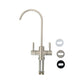 Dual Lever Swan Neck Tap in Stainless Steel for Filter & RO Systems - Filter Flair