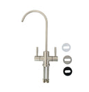 Dual Lever Swan Neck Tap in Stainless Steel for Filter & RO Systems - Filter Flair