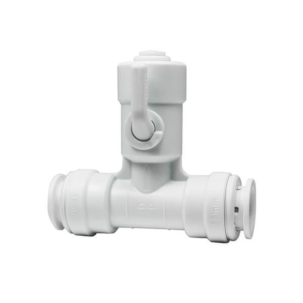 John Guest 3 Way ASV Valve - 15mm x 15mm x 3/8" Push Fit - Filter Flair