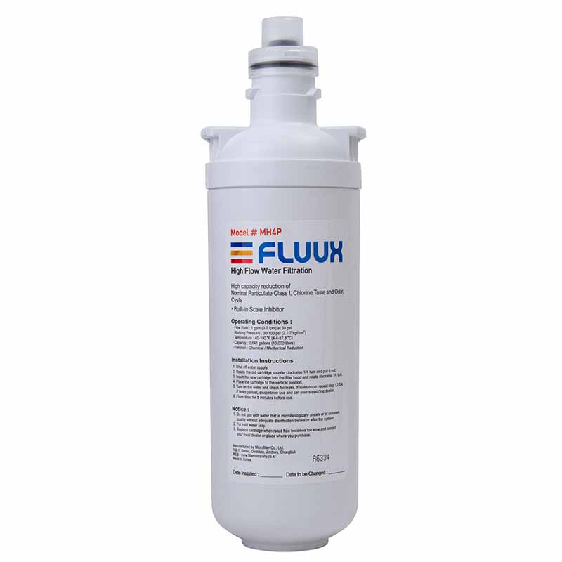 Block Microfilter Plugged In Microfilter MH4P High Flow Replacement Water Filter Cartridge